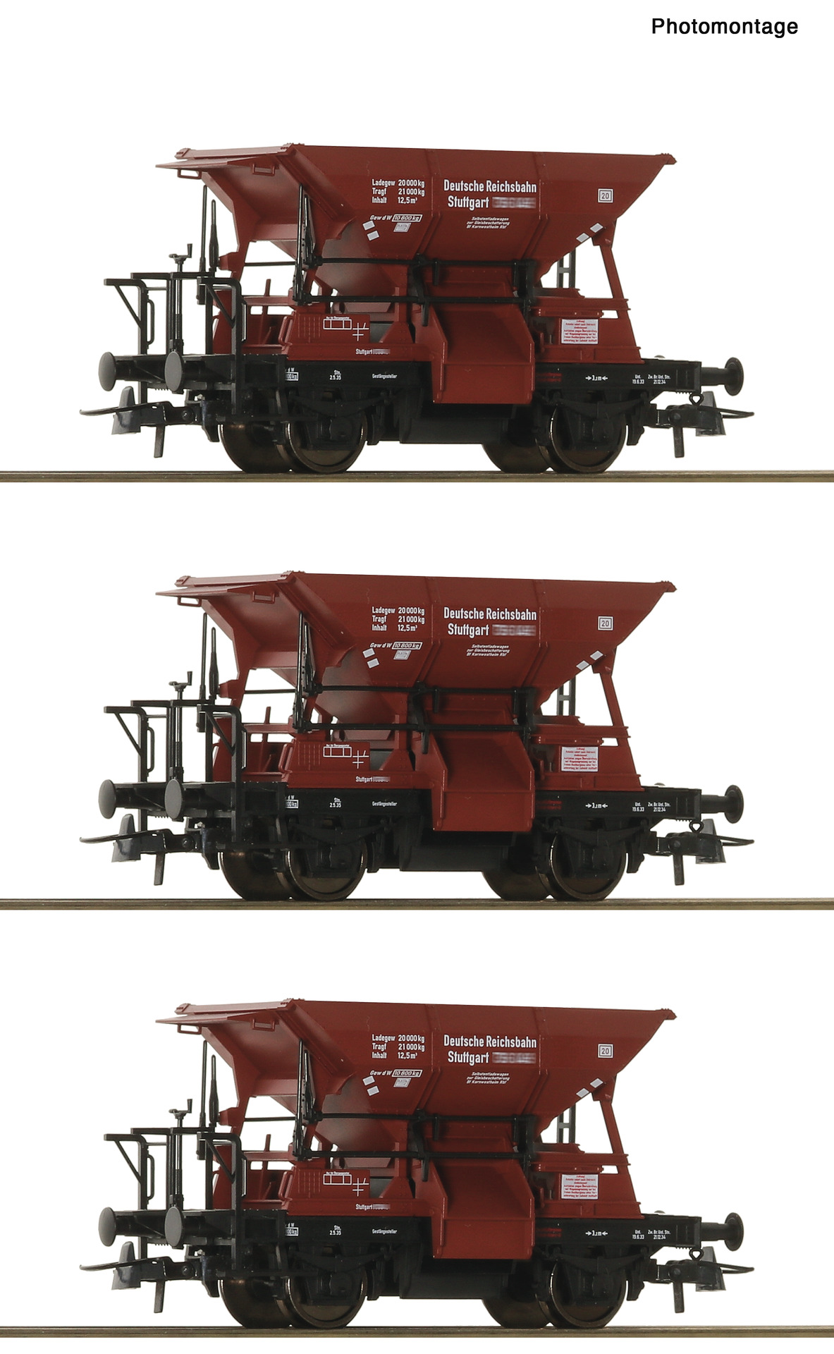Roco 6600265 3-tlg. Set: Talbot-Schotterwagen