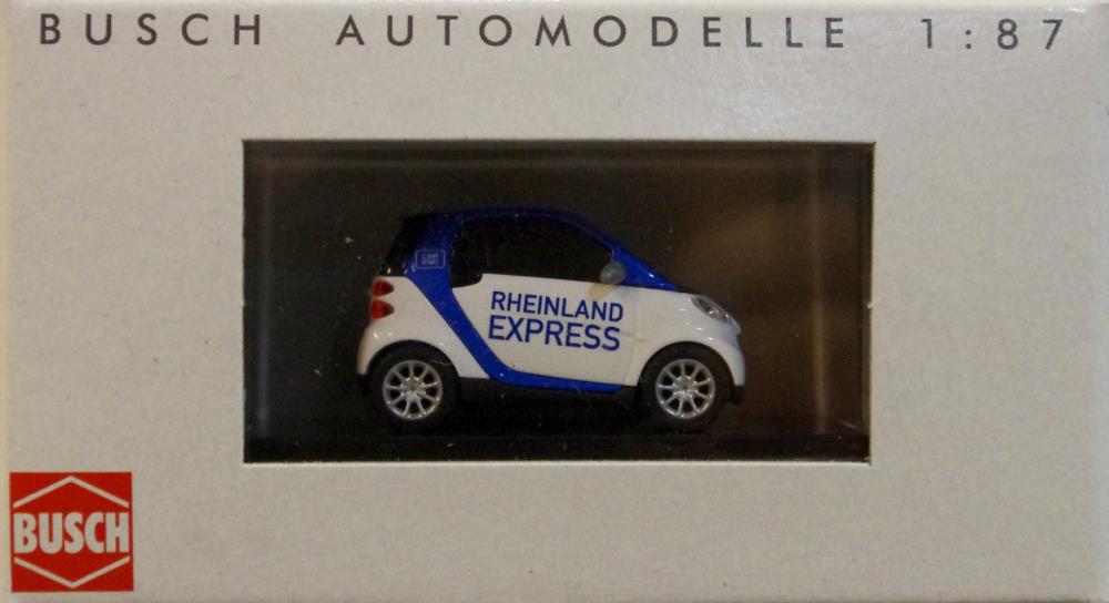 Busch 46135-5 Smart Fortwo 07 »Car 2 go« RHEINLAND EXPRESS