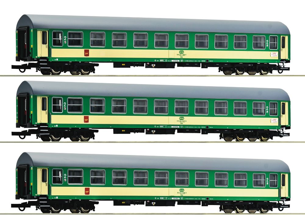 Roco 6200229 3-tlg Set Reisezugwagen „Telimena“ PKP 1:87 Spur H0