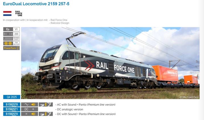 Sudexpress S1592570 Rail Force One 159 257 DCC Sound + Servos