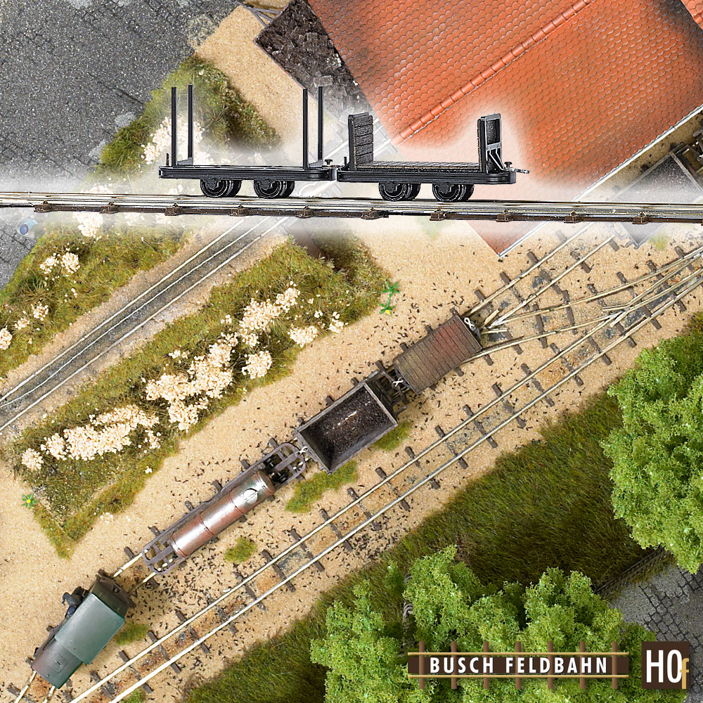 Busch 12204 Rungen- und Stirnwandwagen 1:87 Spur H0f Neu OVP