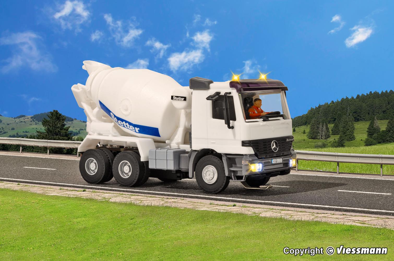 Viessmann 8031 CarMotion MB ACTROS 3-achs Betonmischer Spur H0