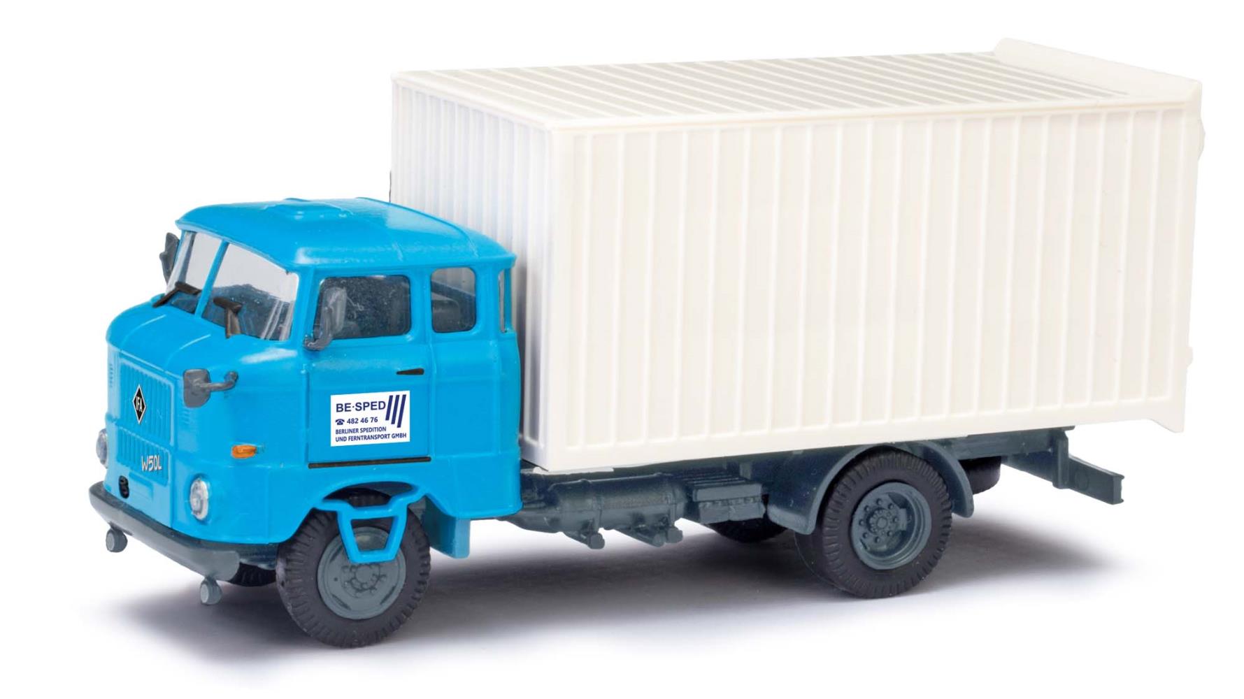 Busch 95191 IFA W50L MK (Möbelkoffer) BE-SPED 1:87 Spur H0 Neu