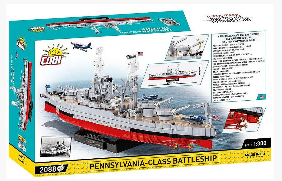 Cobi 4842 USS Pennsylvania/USS Arizona Schlachtschiff 2in1 1:300