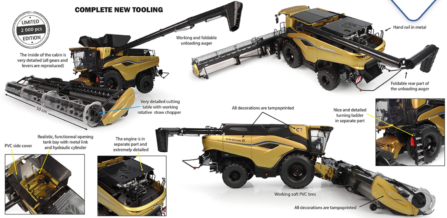 Universal Hobbies UH6829 New Holland CR 11 Gold Show Edition 1:32 Spur 1 NEU