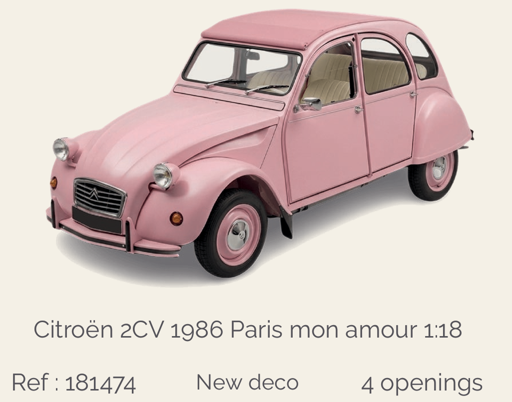 Norev 181474 Citroën 2CV 1986 Paris mon amour 1:18