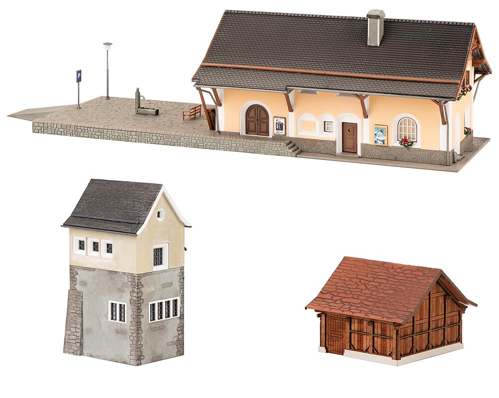 Faller 190059 Bahnhof-Set Susch 1:87 Spur H0 Bausatz Neu OVP