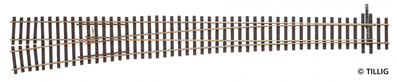 Tillig 85327 Weiche links Abzweig 9,4° Länge 361mm Spur H0