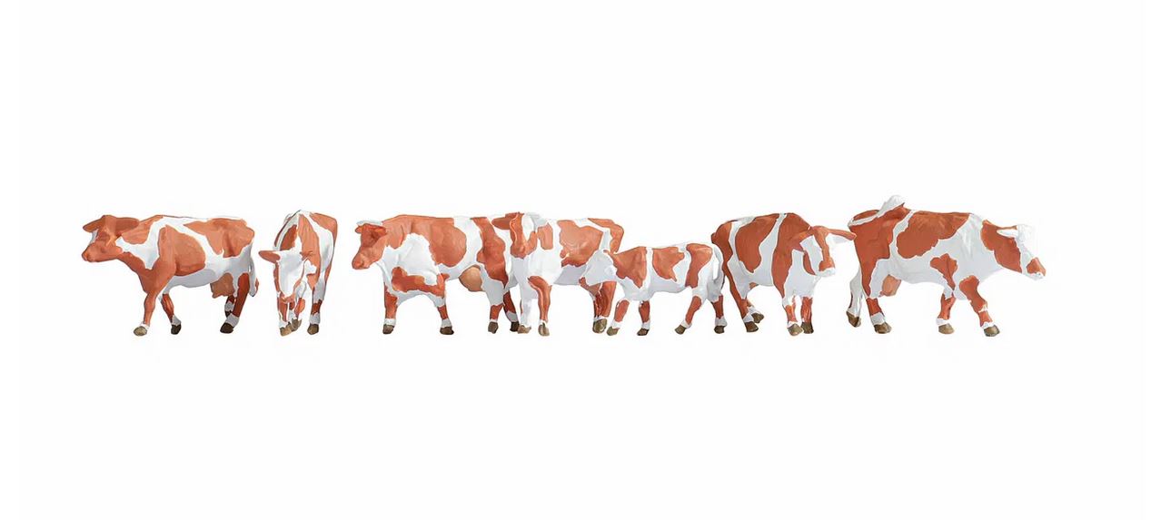 Noch 15726 Kühe, braun-weiß 1:87 Spur H0 Neu OVP Tiere