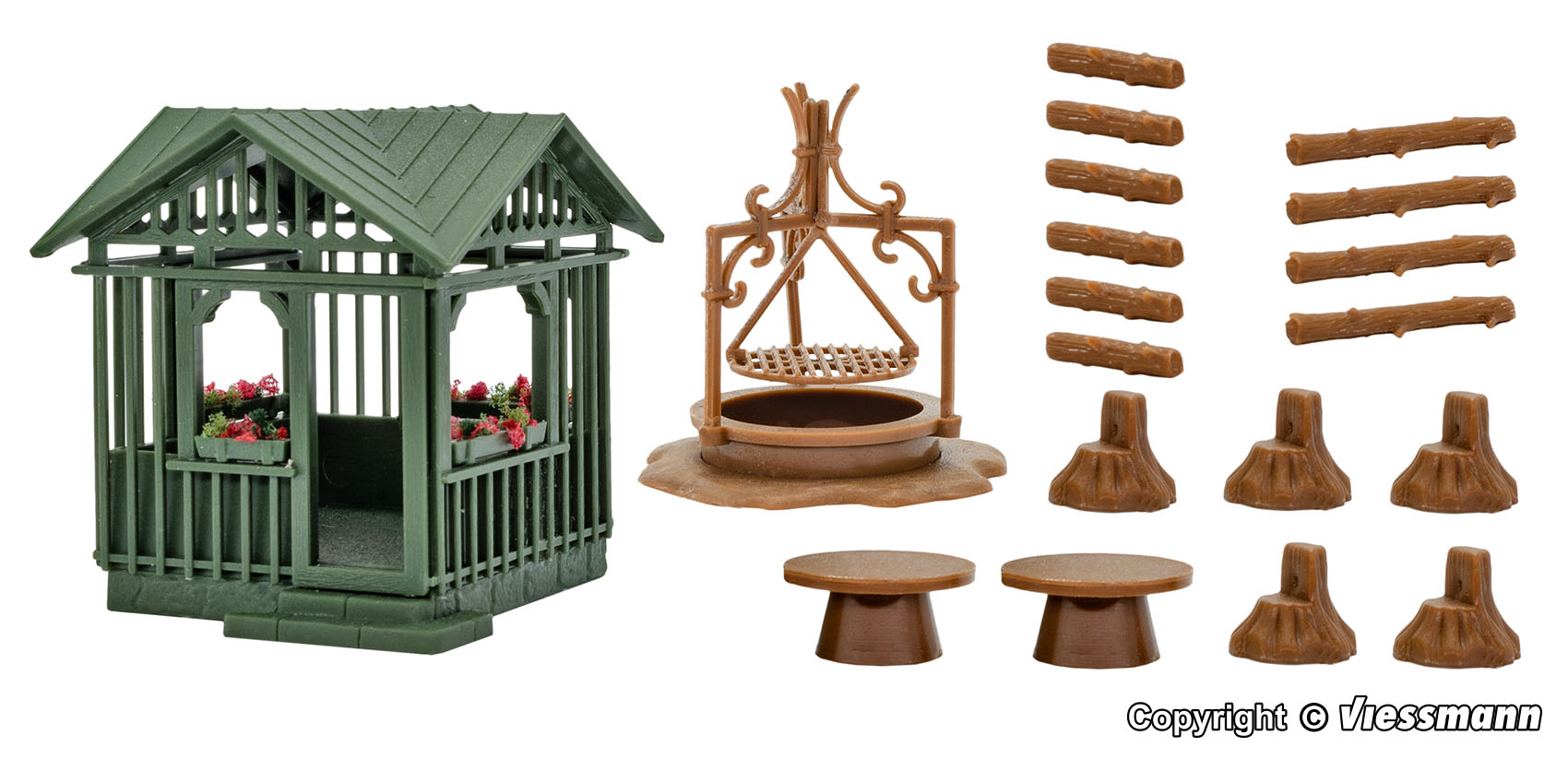 Vollmer 43606 Grillplatz mit Hütte 1:87 Spur H0 Bausatz Neu OVP