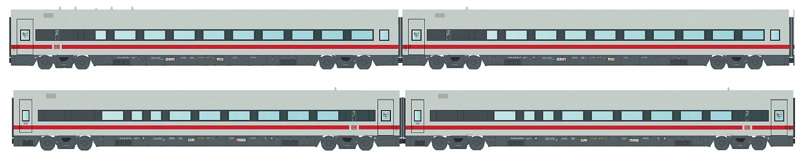 Models World MW2407DC 4er Set Personenwagen DBAG, Ep.Vc, Set 2