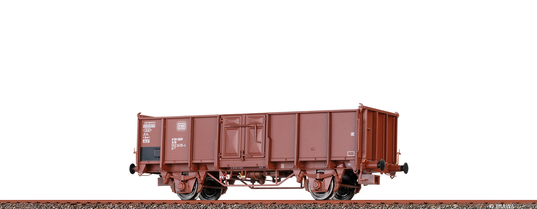 Brawa 50063 Offener Güterwagen Es045 DB 1:87 Spur H0 DC NEU