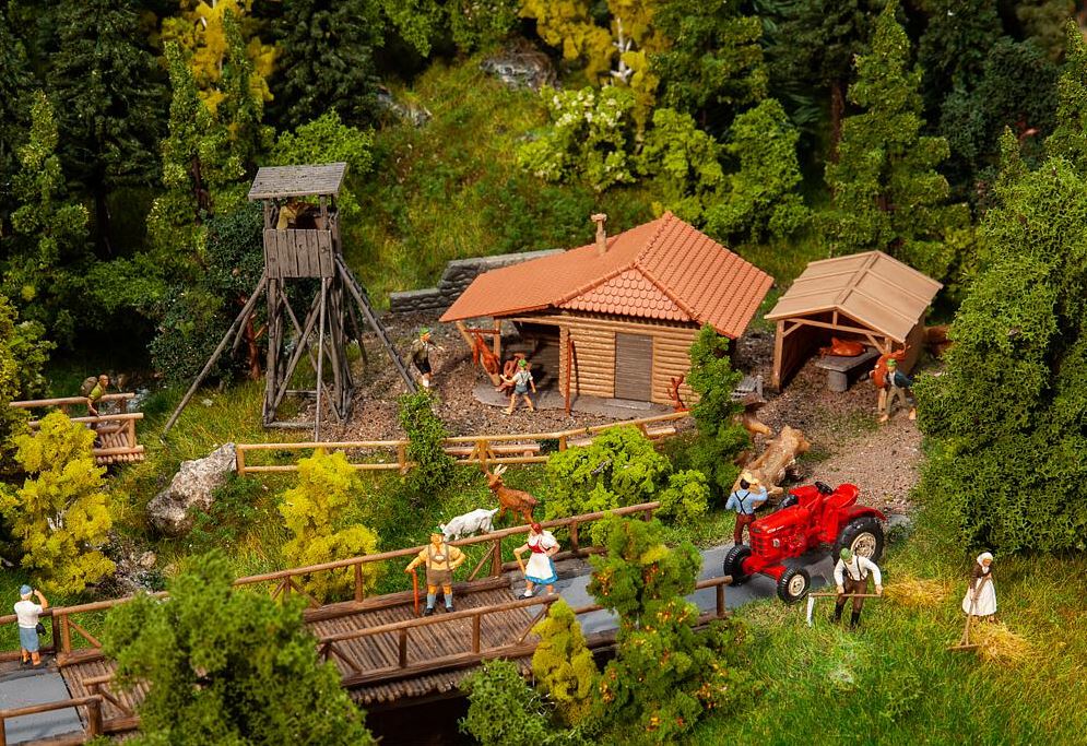 Faller 130637 Jagdhütte mit Hochsitz 1:87 Spur H0 Bausatz Neu OVP