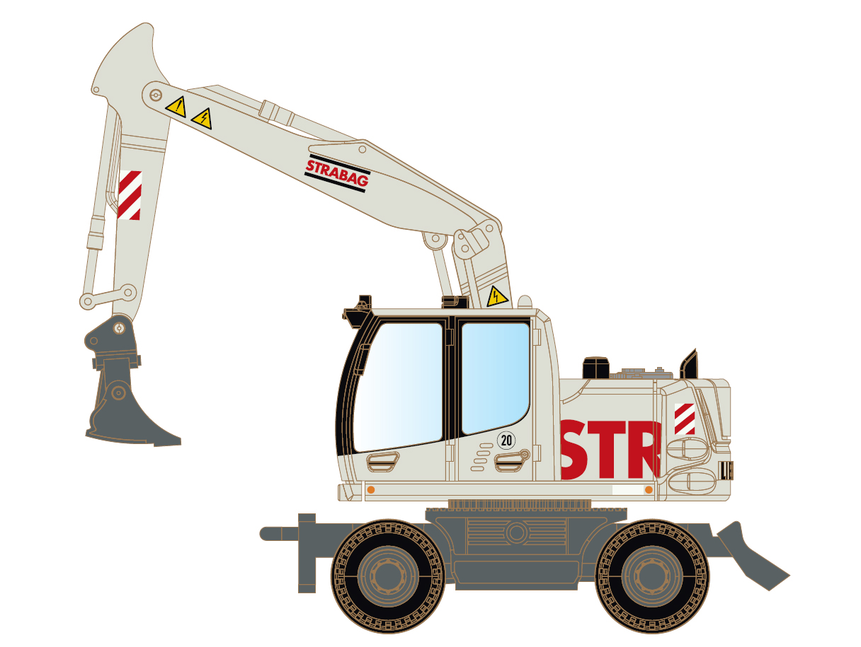 Minis LC4271 Liebherr Mobilbagger - STRABAG Spur N