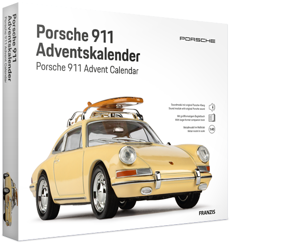Franzis 67263 Porsche 911 "Surfbrett" Adventskalender 1:43 Bausatz