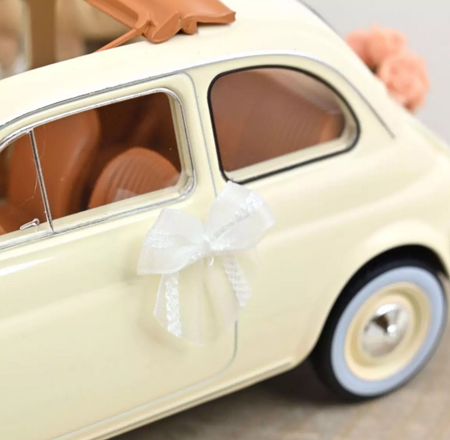 Norev 187780 Fiat 500 L 1968 Elfenbein Hochzeitsgeschenk 1:18 NEU