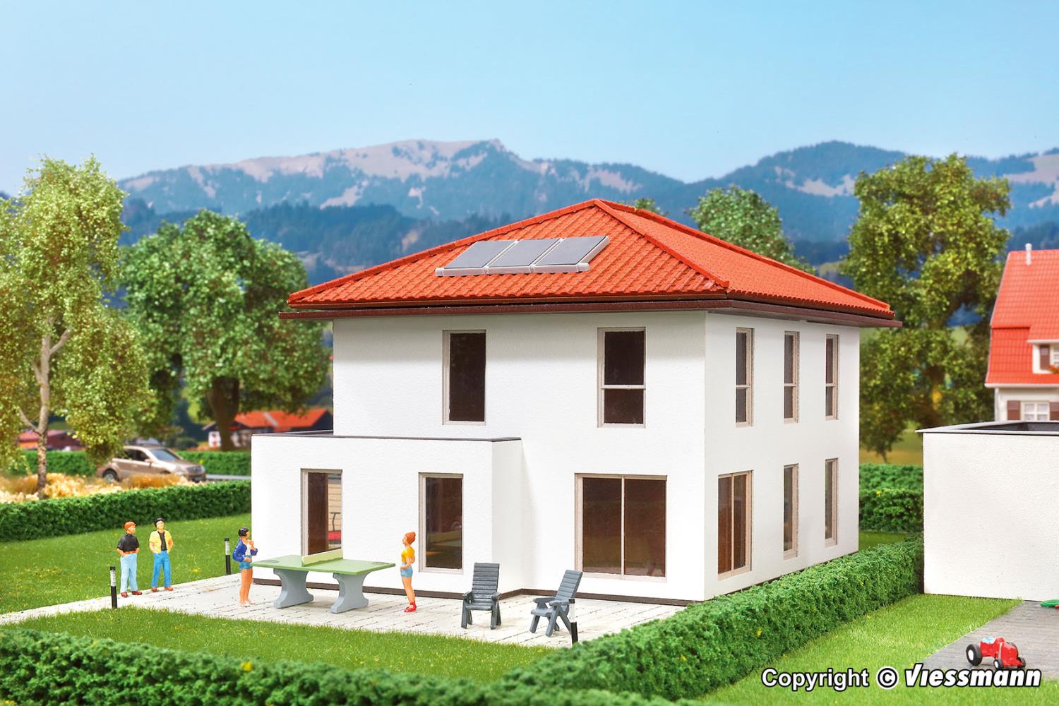 Kibri 38336 Kubushaus Mia mit Carport Polyplate 1:87 Spur H0 Neu