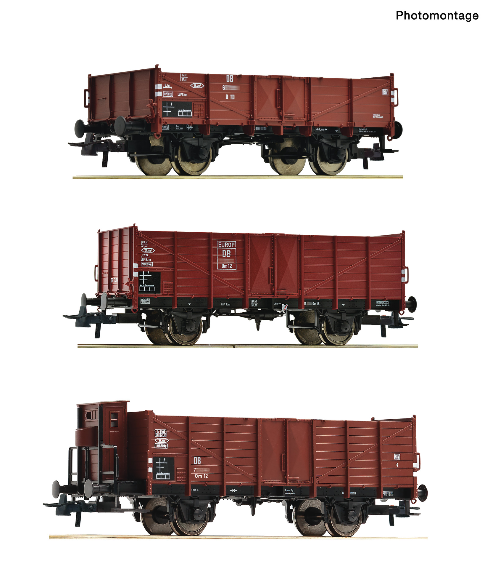 Roco 6600303 3-tlg. Set: Offene Güterwagen