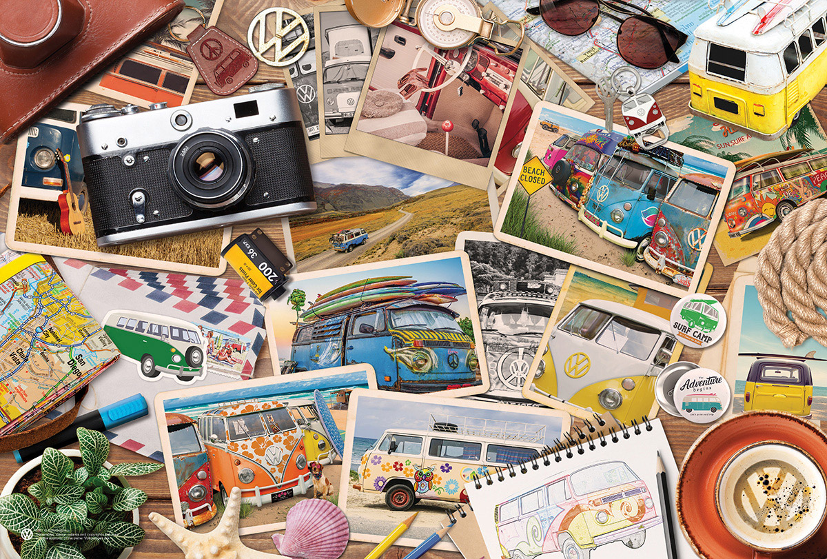EUROGRAPHICS 8551-5576 VW Bus Road Trips Dose 550 Teile Puzzle