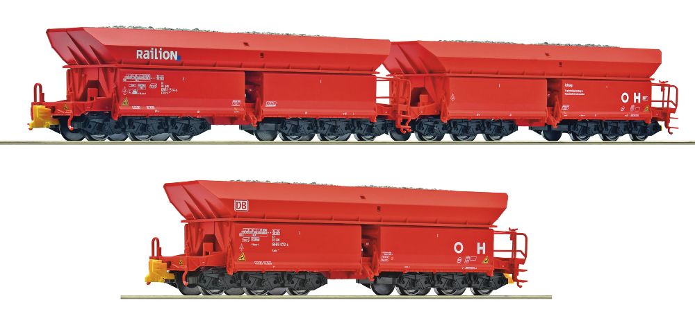 Roco 6600271 3-tlg Set 2 Erzwagen DB AG 1:87 Spur H0 DC NEU OVP