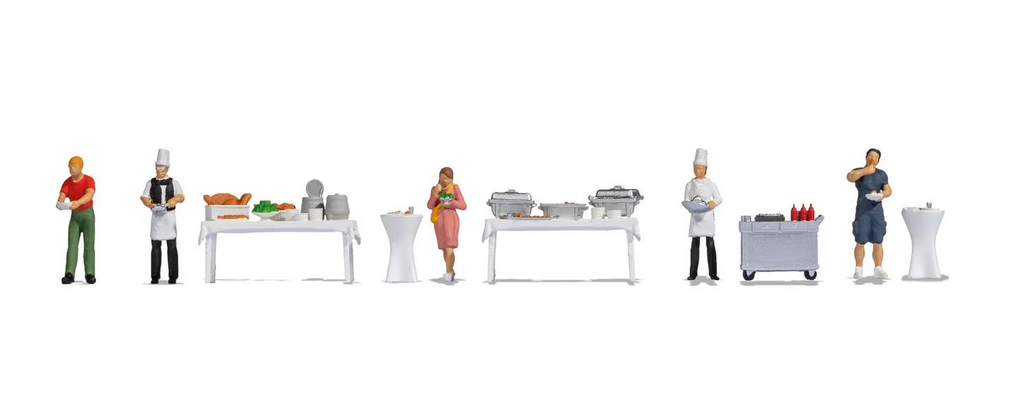Noch 16276 Figuren-Themenwelt Buffet 1:87 Spur H0 Neu OVP