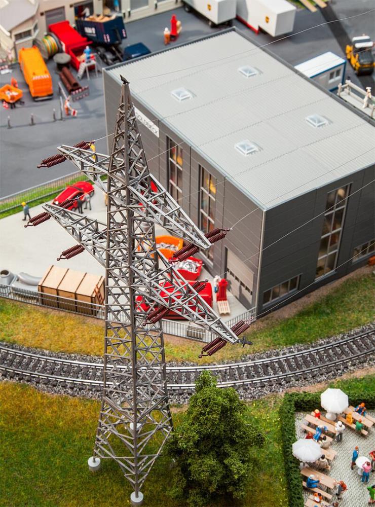 Faller 130898 2 Freileitungsmasten (110 kV) - 1:87 Spur H0 - Bausatz - Neu