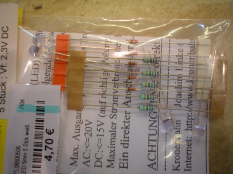 ArsTECNICA 8500506 LED weiss 5mm, 5 Stck (Leuchtdioden)