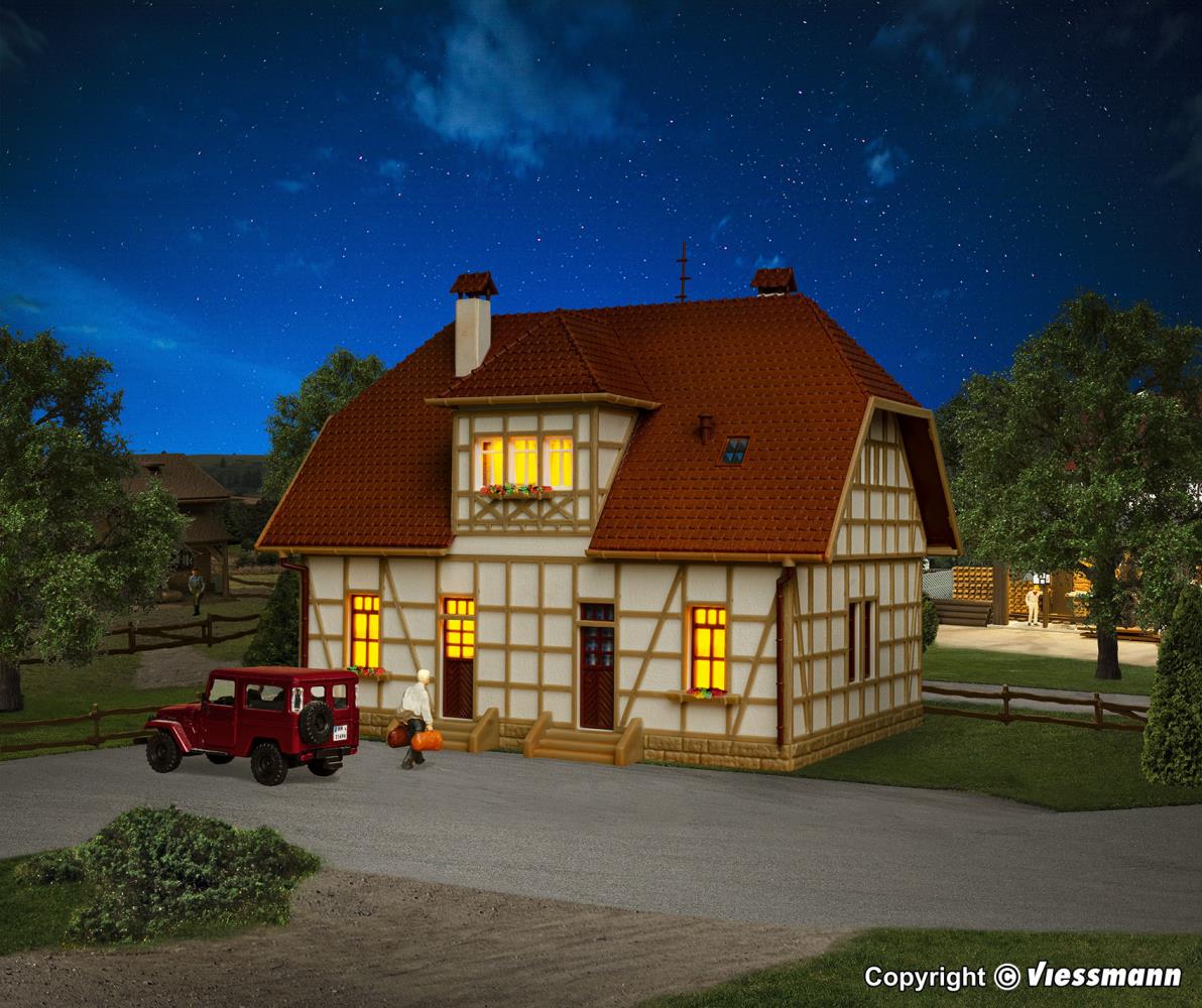 Vollmer 43654 Fachwerk-Siedlungshaus 1:87 Spur H0 Bausatz Neu