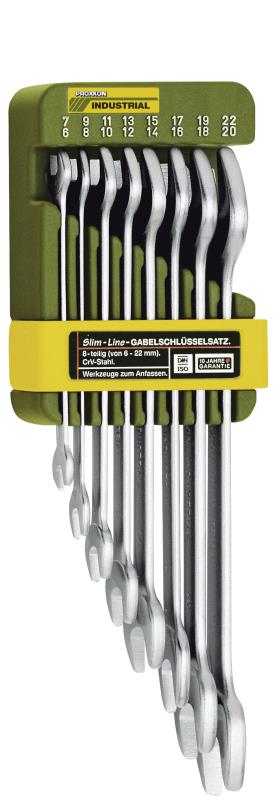 Proxxon 23800 SlimLine-Doppel-maul-schlüssel-satz, 8-teilig. - Neu