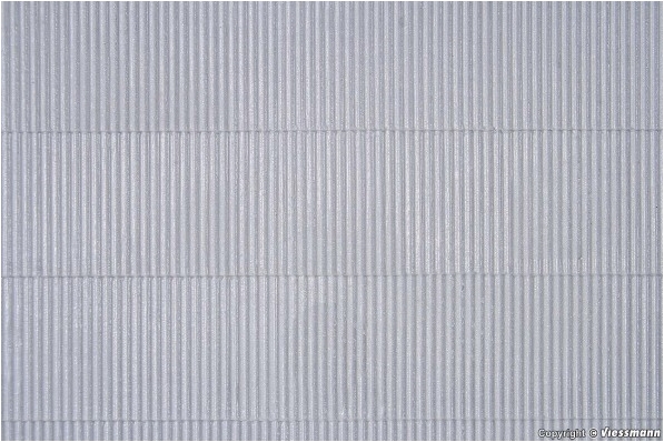 Kibri 34143 H0 Welleternitplatte mit Firstabdeckung,ca. L 20 x B 12 cm