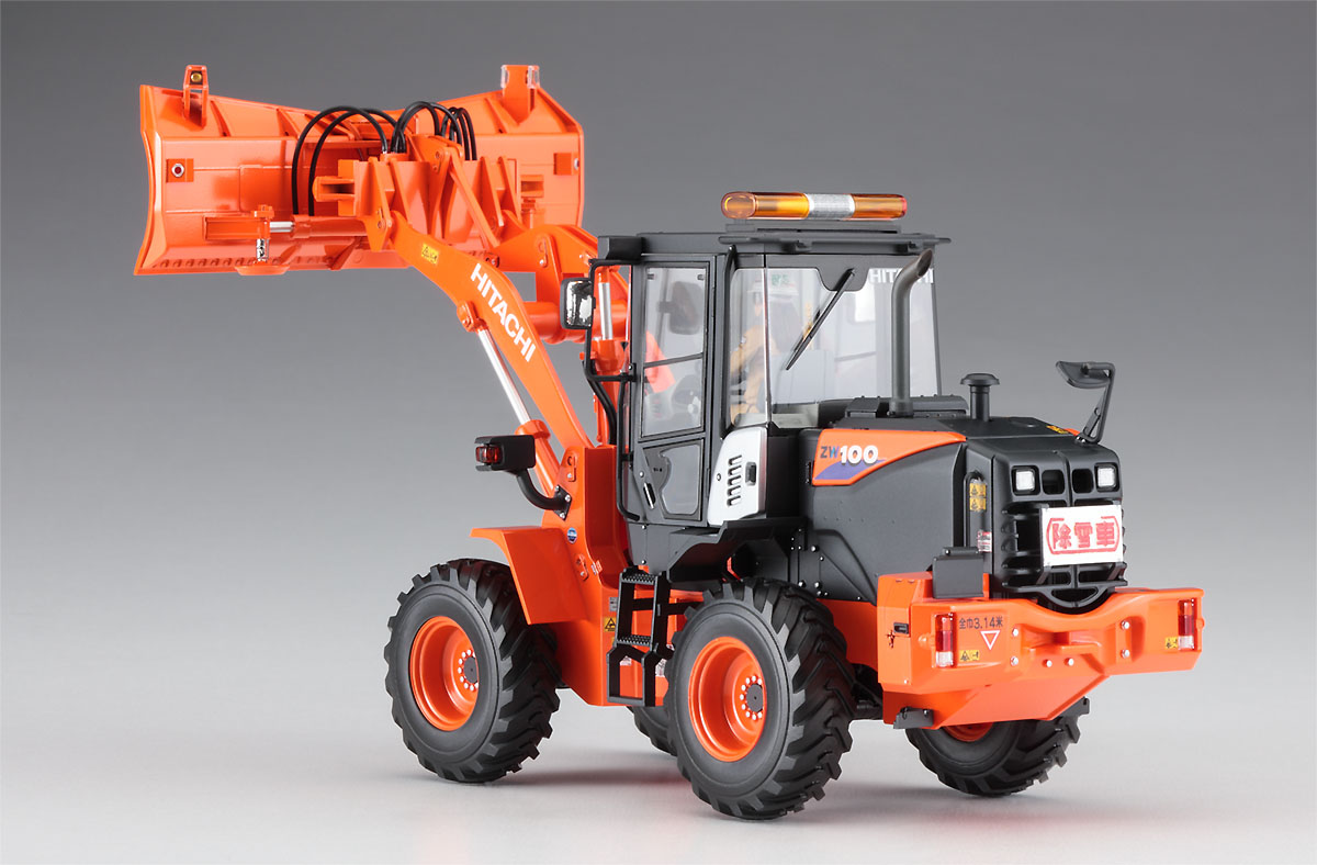 Hasegawa 66102 Hitachi Radlader ZW100-6 mit Schneepflug 1:35 Bausatz