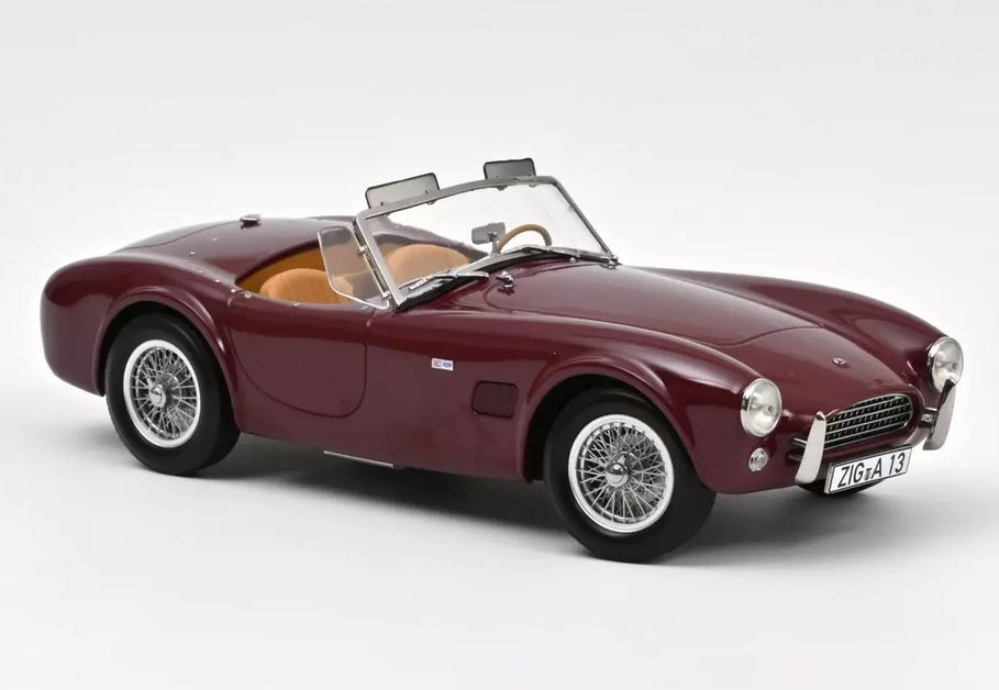 Norev 182758 AC Cobra 289 1963 Dunkel Rot 1:18 Standmodell Neu