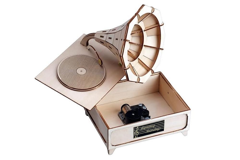 Artesania Latina 30202 Grammophon, Holzbausatz 70 Teile