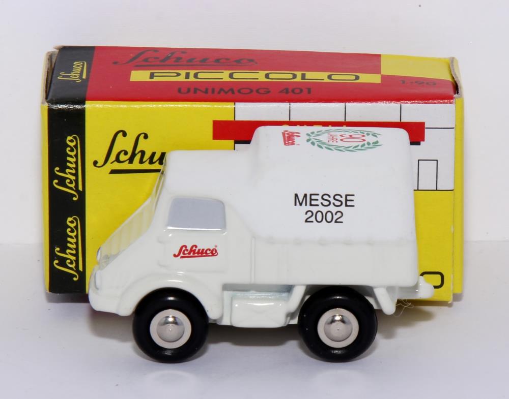 Schuco Piccolo Unimog 401 Messe 2002, 1:90, weiß, OVP