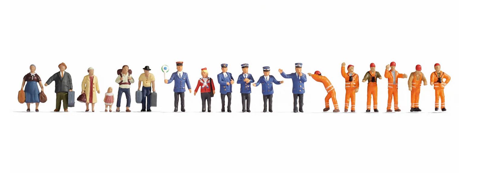 Noch 16122 XL-Set Am Bahnhof 18 Figuren 1:87 Spur H0 Neu OVP