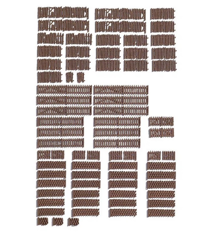 Noch 13096 Gartenzäune 72 Teile Gesamtlänge 270 cm Spur H0