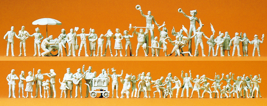 Preiser 16342 Volksfestbesucher Schausteller 1:87 Spur H0 Bausatz