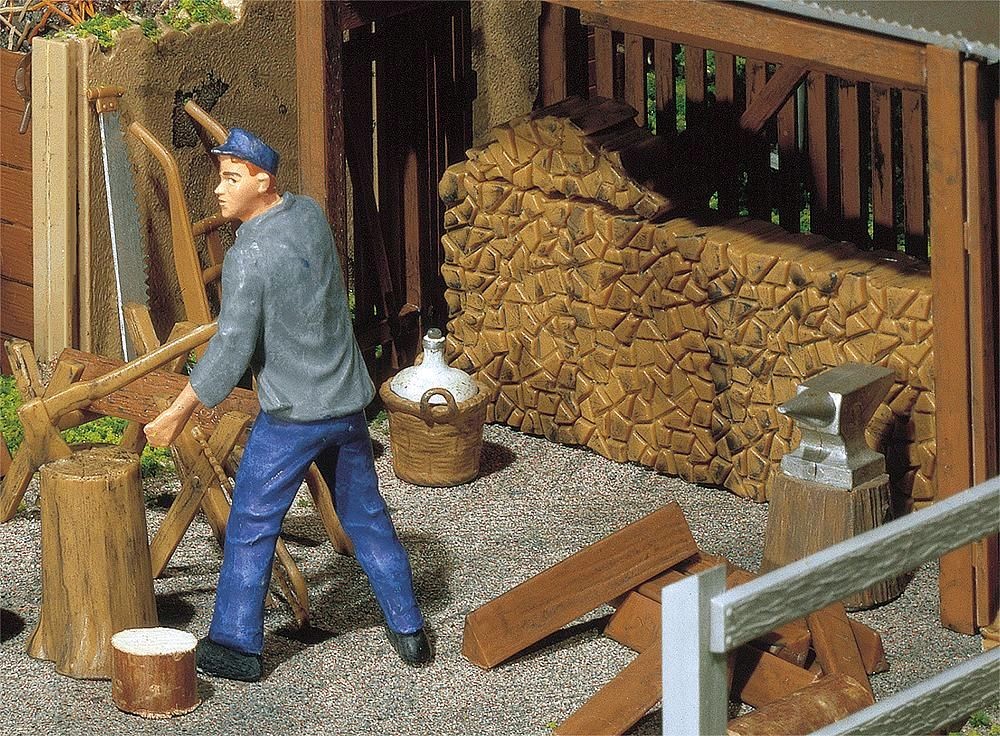 Pola 333213 Holzstapel Werkzeug 1:22,5 Spur G Neu OVP
