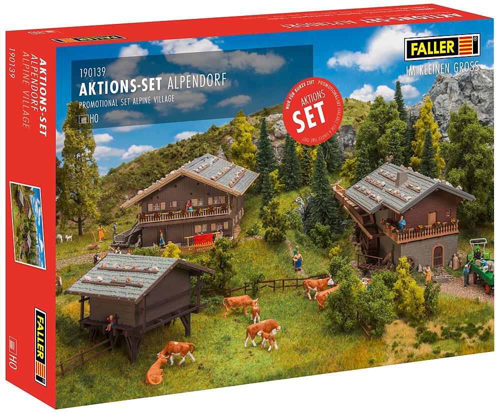 Faller 190139 Aktions-Set Alpendorf 1:87 Spur H0 Bausatz Neu OVP