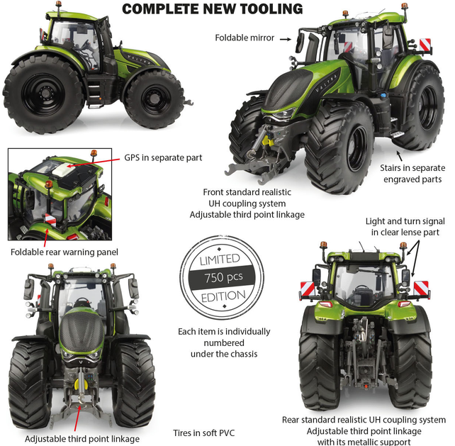 Universal Hobbies UH7259 Valtra T236 - Olive Green 1:32 Spur 1 Standmodell NEU