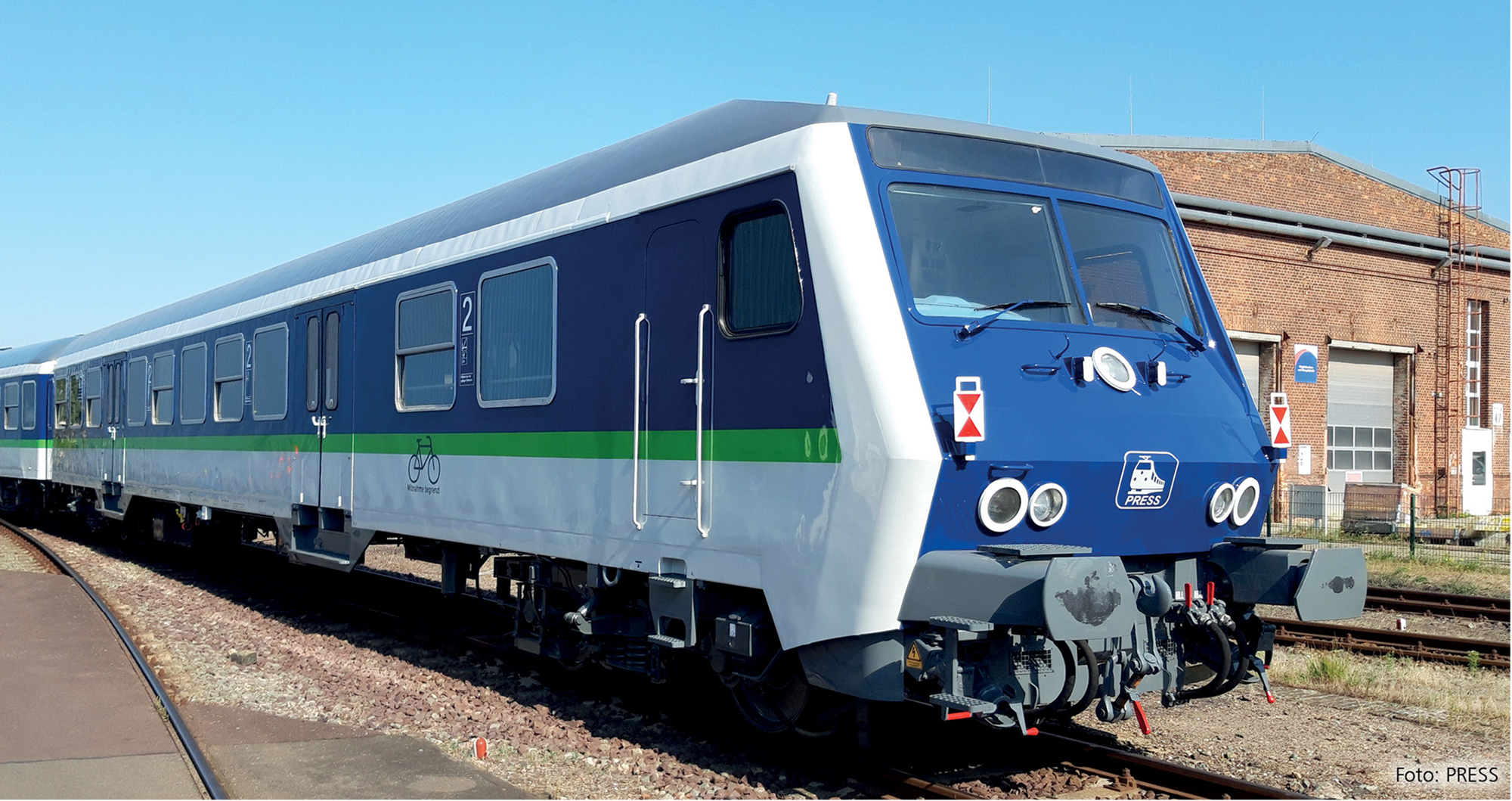 Tillig 13837 Steuerwagen Bnrdfzf 483 der Eisenbahn-Bau und Betriebsgesell