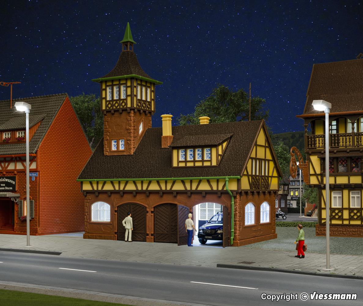 Vollmer 43756 Gerätehalle mit Turm dreiständig 1:87 Spur H0 Neu OVP