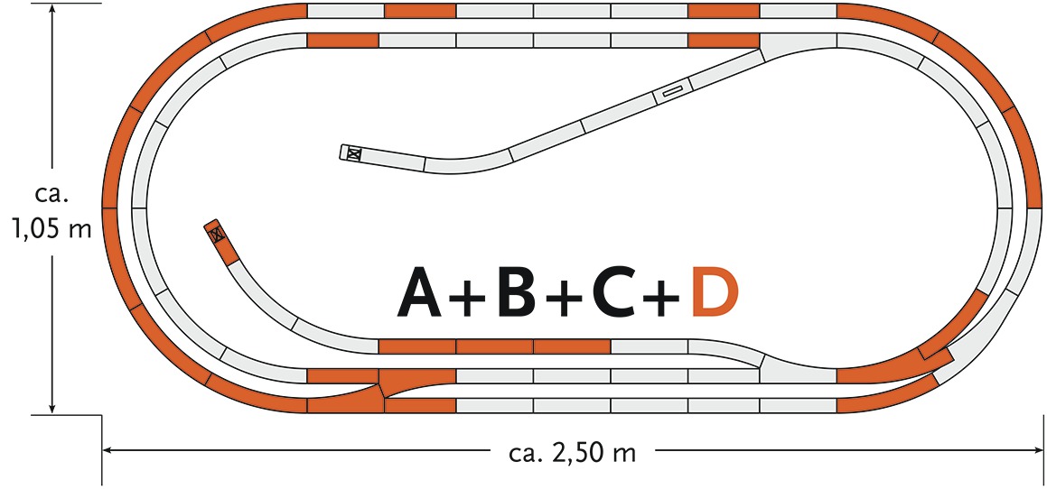 Roco 61103 Gleisset D geoLine 1:87 Spur H0 DC Neu OVP
