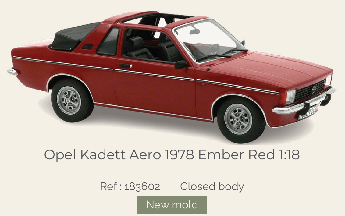 Norev 183602 Opel Kadett Aero 1978 Ember Red 1:18