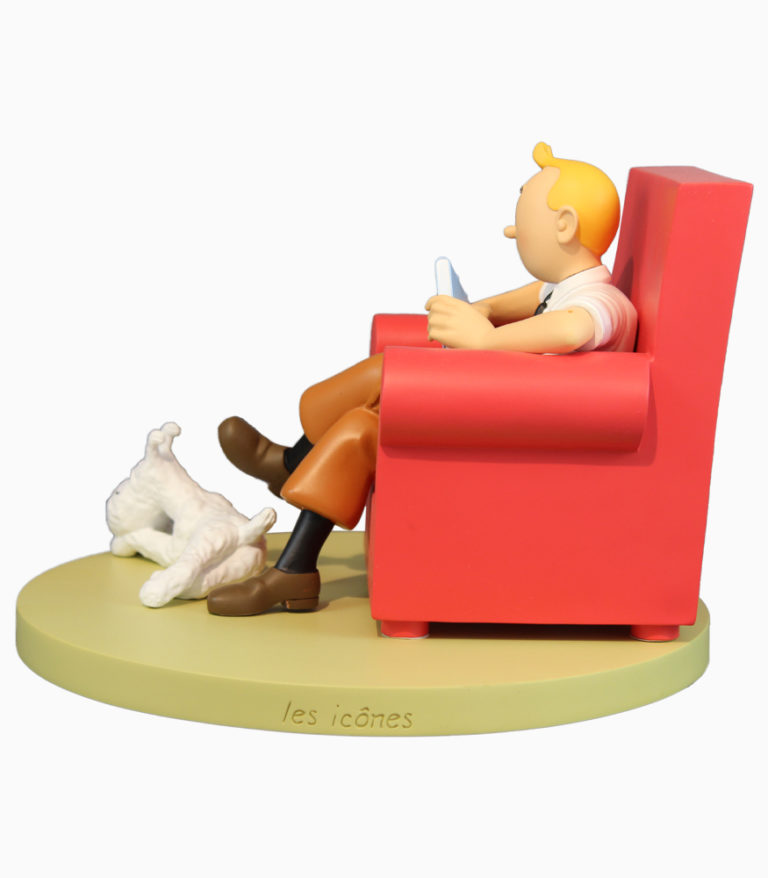 Tim & Struppi TINTIN 46404 Tim im Sessel - Icons 16 cm NEU OVP