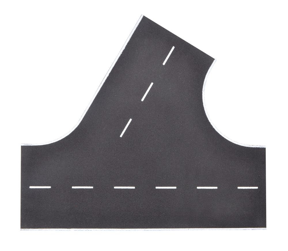 Vollmer 48262 H0 Straßenplatte Asphalt aus Steinkunst,60°-Einmündung nach