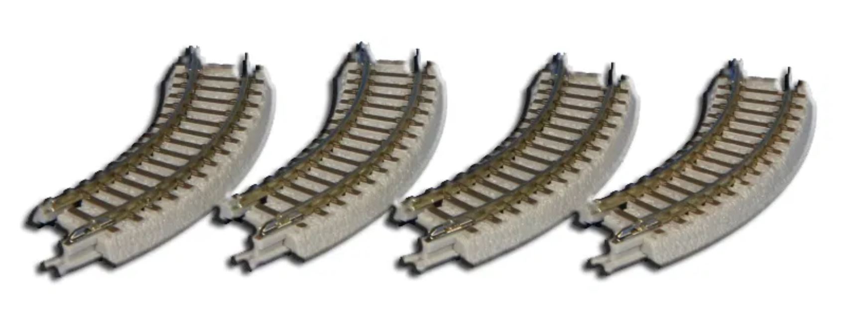 Rokuhan R018 Gleis gebogen R70-45° 4 Stück 1:220 Spur Z Neu OVP