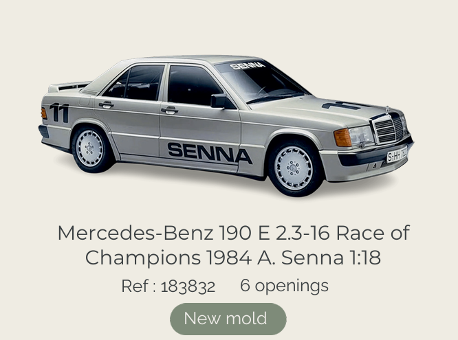 Norev 183832 MB 190 E 2.3-16 Race of Champions 1984 A. Senna 1:18