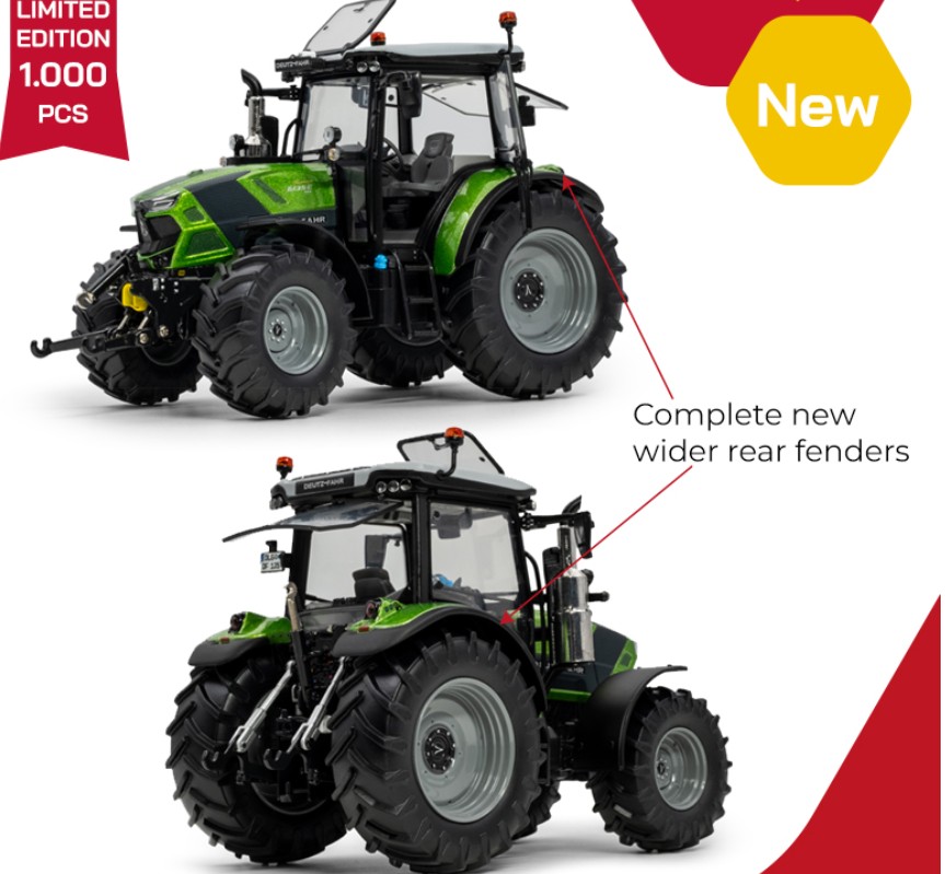 Weise Toys 1086 Deutz-Fahr 6135 C TTV Warrior Java Green 1:32 NEU