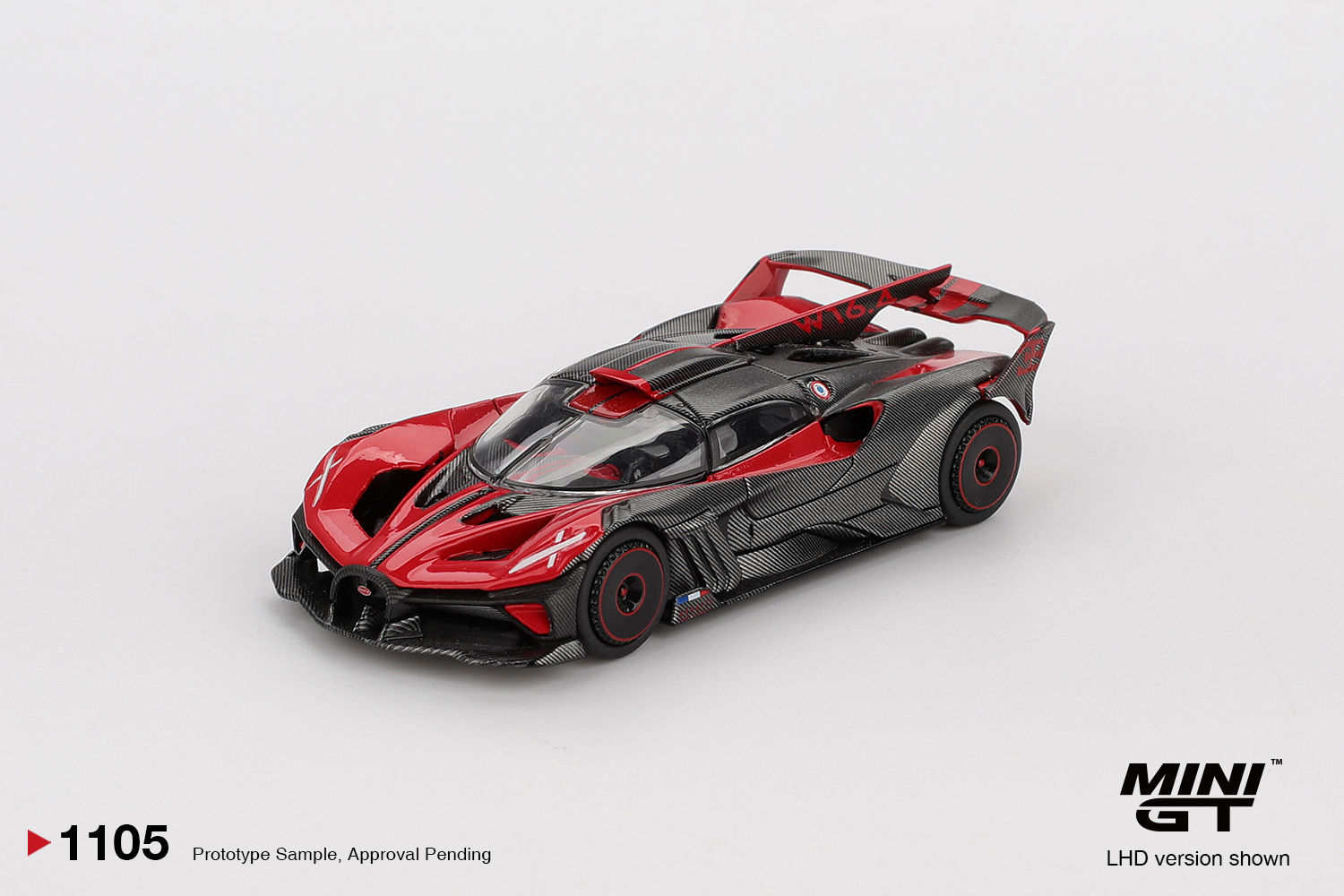 Mini GT 1105 Bugatti Bolide Red Ultimate 2026 1:64 Standmodell NEU